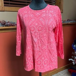 ORVIS WOMENS LONG SLEEVE T-SHIRT. SIZE SMALL.